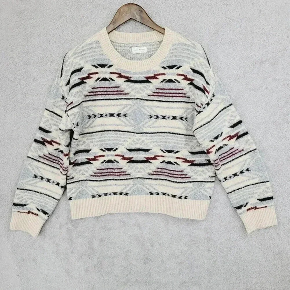 Lucky Brand Women's Southwestern Pattern Crewneck Sweater M 21CT - Picture 1 of 7